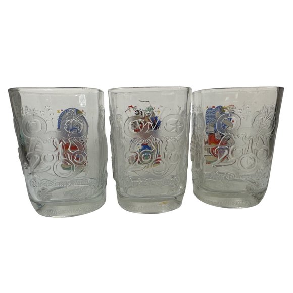 McDonalds 2000 Walt Disney World Celebration Mickey Mouse 3 Glasses Epcot - Picture 2 of 11